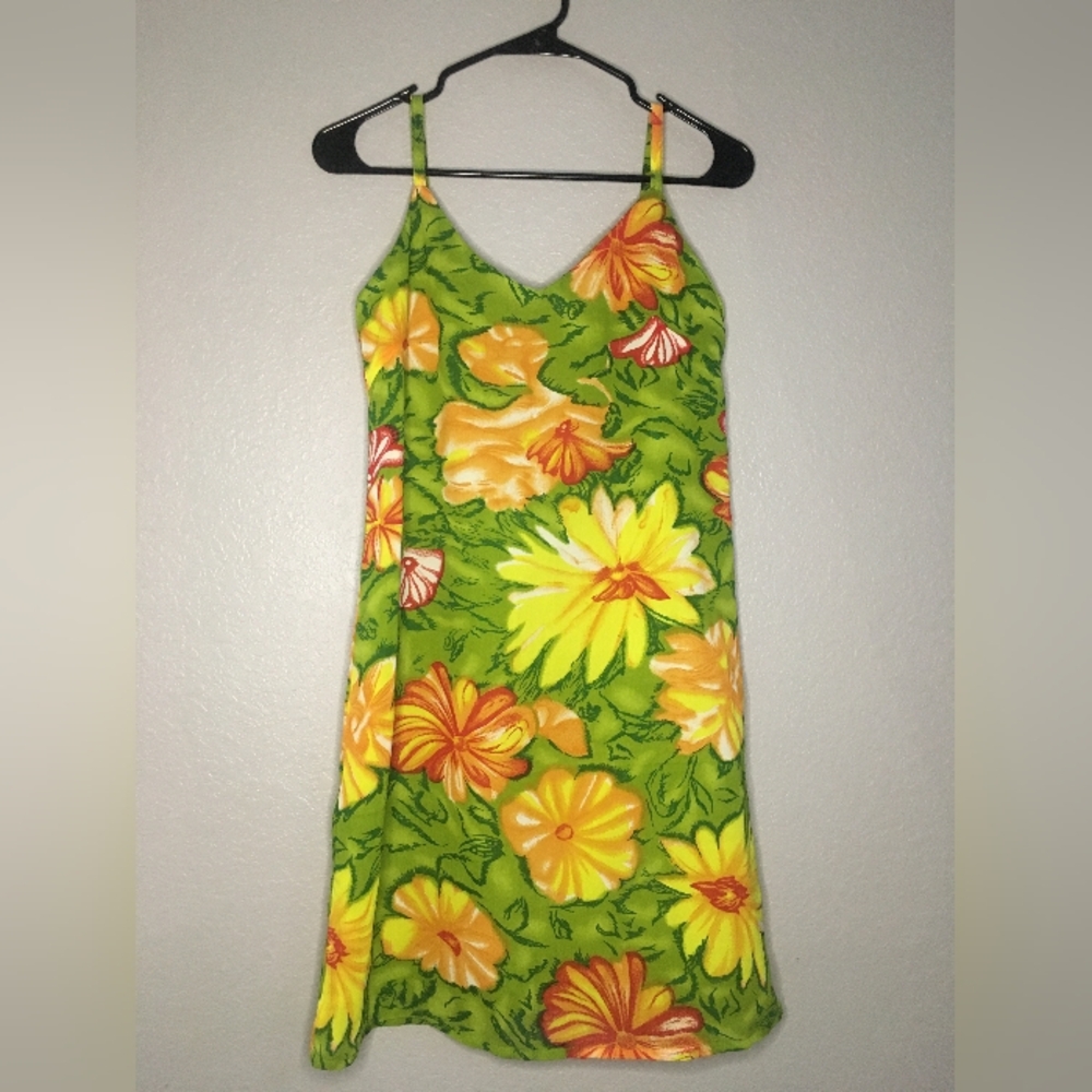 Floral Green and Yellow Sundress
